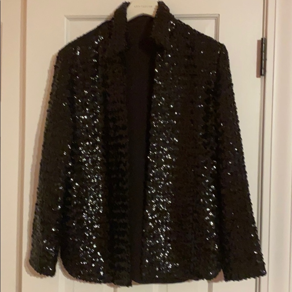 Beverly Paige Black Sequins Jacket